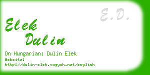 elek dulin business card
